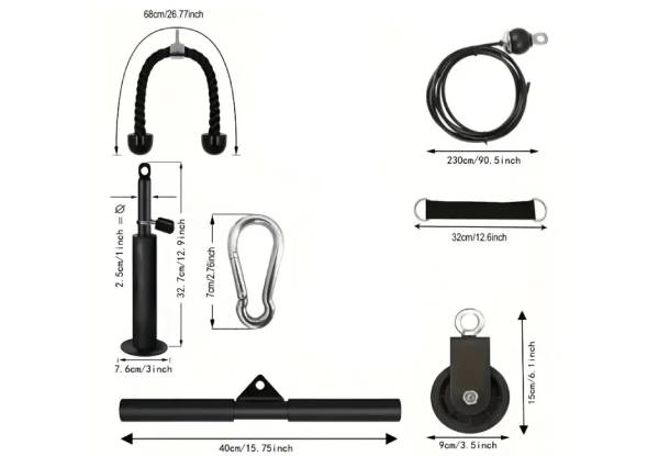 Home Cable Pulley System Set