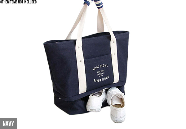 Canvas Gym Bag with Shoe Compartment - Four Colours Available with Free Delivery