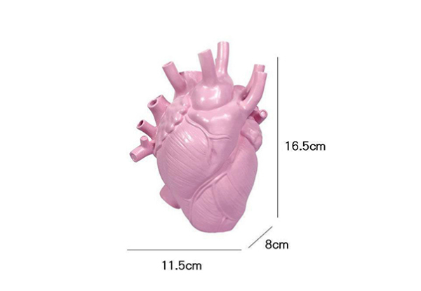 Human Heart-Shaped Flower Vase - Three Colours Available