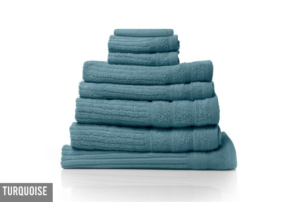 Royal Comfort Eden Egyptian Cotton 600GSM Eight Piece Luxury Bath Towels Set - Six Colours Available