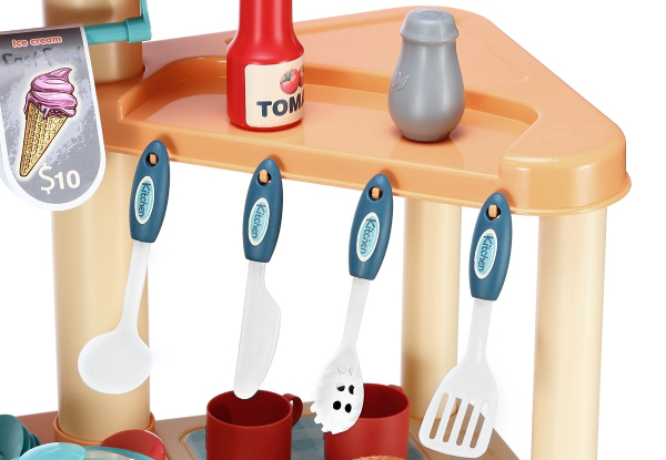 60-Piece Kids Toy Kitchen Set