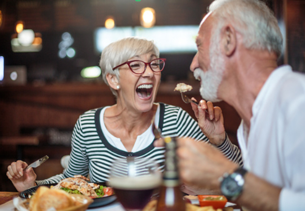 Relive Memories Senior Citizens Dine-Out for Two People incl. Bubbles on Arrival, a Two-Course Meal with a Drink & Car Park