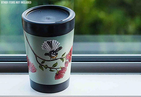 Reusable Pohutukawa Fantail Design Cuppa Coffee Cup