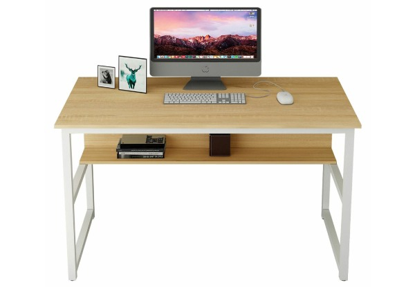 LUXSUITE Oak Computer Desk