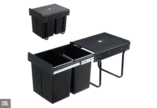 Two-Piece Pull Out Trash Bin - Two Sizes Available