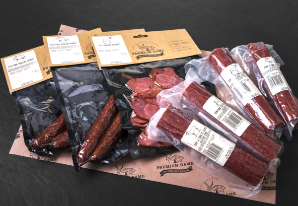 Premium Game Festive Meat Platter Pack incl. Wild Venison Pastrami, Kransky & a Selection of Salamis - Three Delivery Dates Available