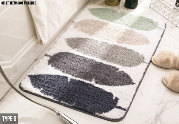Home Flocking Carpet Mat - Three Sizes & Four Styles Available