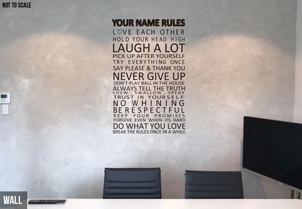 Personalised Decals & Quotes - Options for Walls, Doors & Laptops