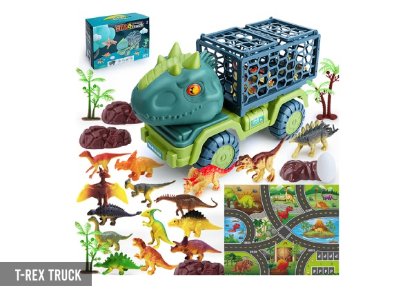 Dinosaur Truck Toys with 15 Dino Figures - Two Options Available