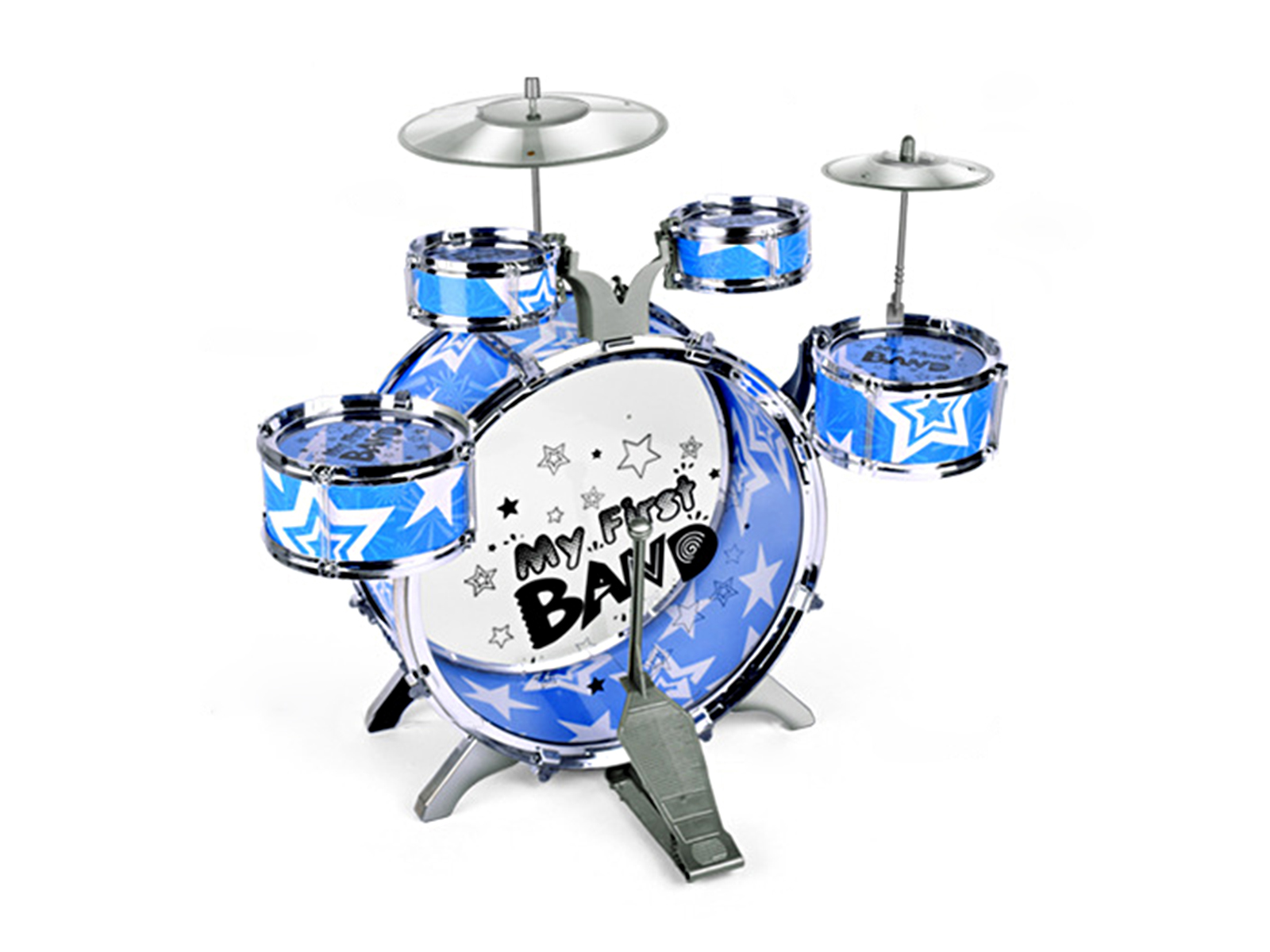 Kids Blue Six-Piece Drum Set