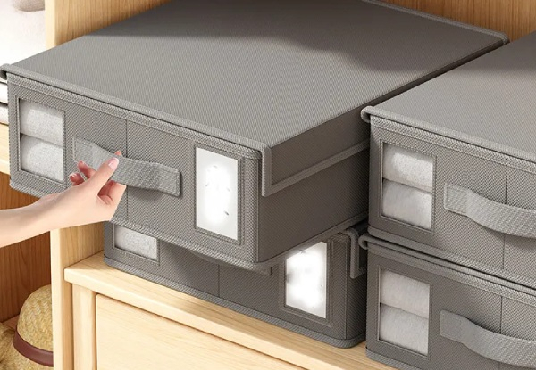 Two-Piece Bed Sheet Organiser with Visible Window & Handle - Three Colours Available