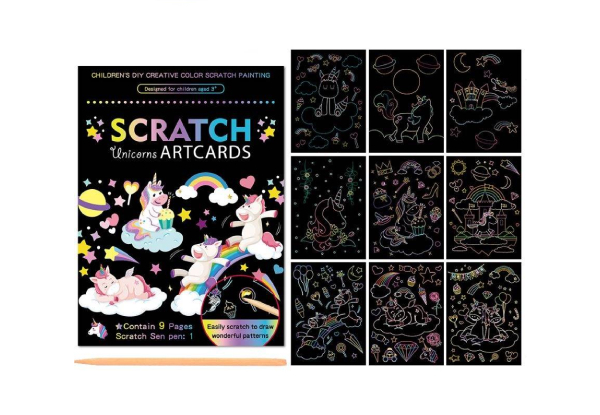 Five-Piece 45 Sheets Scratch Colouring Book