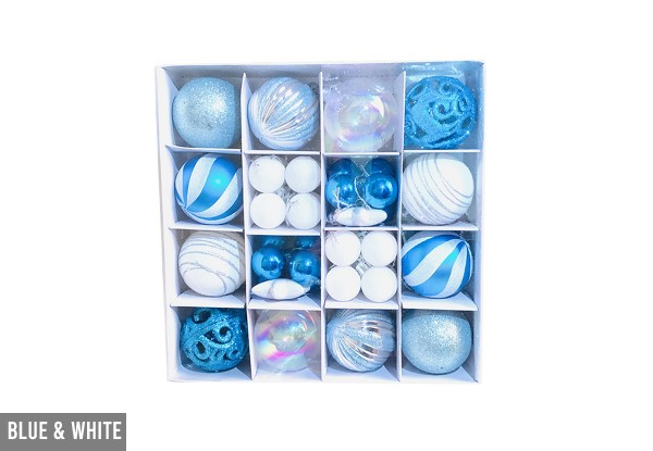 42-Pack of Christmas Tree Decoration Balls - Three Colours Available & Option for Two-Set