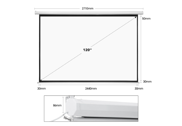 120-Inch Electric Motorised Projector Screen