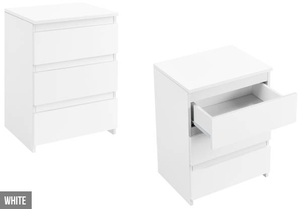 Two Bedside Tables - Three Colours Available