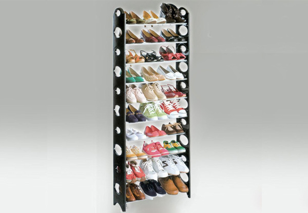 $23 for a 10-Shelf Shoe Rack with Cover, or $46 for Two