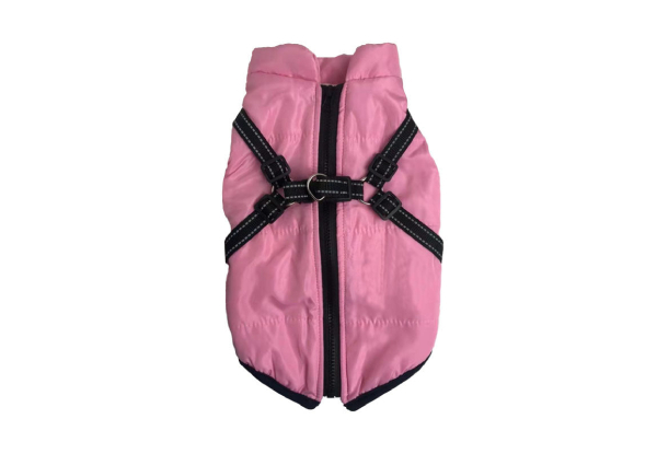 No Pull Harness Warm Dog Jacket - Available in Six Colours & Seven Sizes