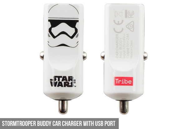 Tribe Batman or Stormtrooper Buddy Car Charger with USB Port