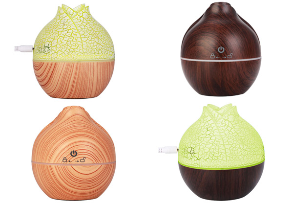 Aromatherapy Diffuser with LED Light - Four Styles Available with Free Delivery