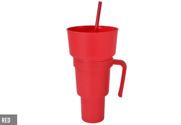 Reusable Dual Drink & Snack Cup - Nine Colours Available