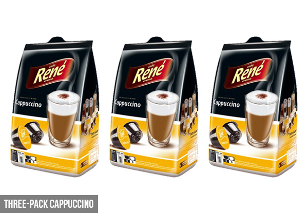 Three-Packs of Rene Dolce Gusto Coffee Pods - Three Flavours & Options for Six-Packs Available