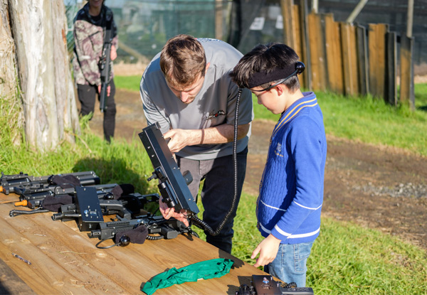 One-Hour Outdoor Combat Laser Tag Pass for Two People - Options for up to Ten People - Valid for Weekend Only