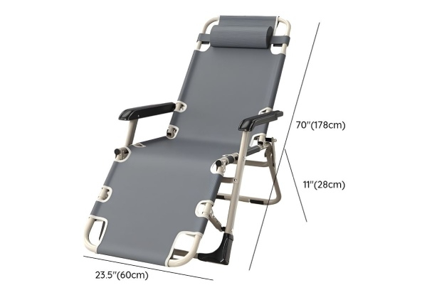 Outdoor Steel Lounge Recliner Chair