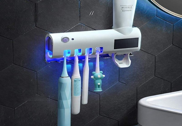 Smart Intelligent UV Toothbrush Sterilizer Automatic Toothpaste Squeezer
