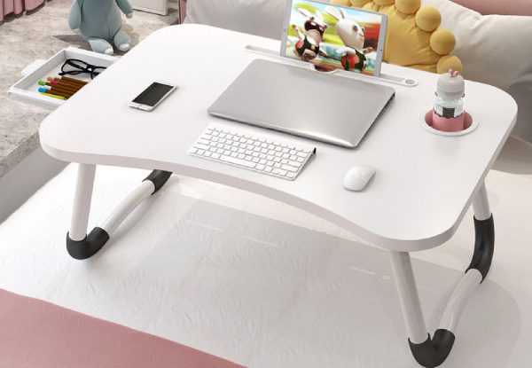 Laptop Bed Table with Drawer - Two Colours Available