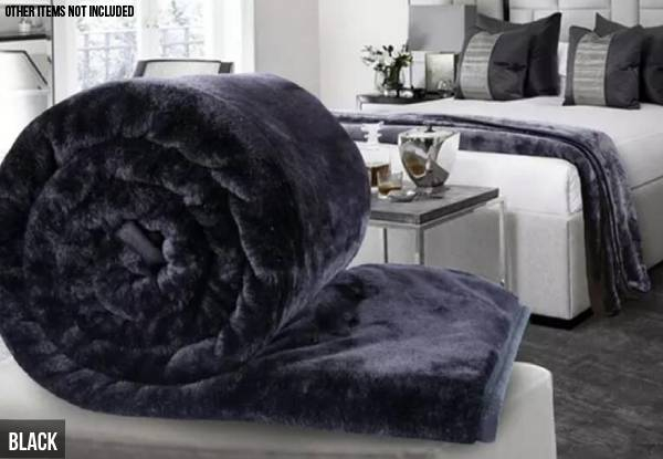 Soft Faux Mink Throw - Eight Colours & Two Sizes Available