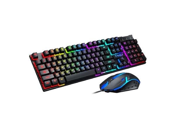 Gaming Mouse & LED Keyboard Set