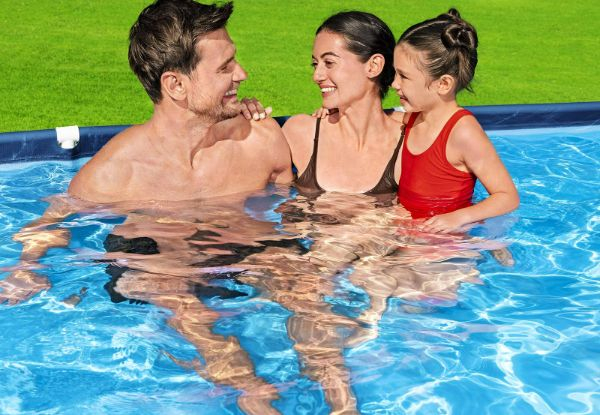 Bestway Steel Pro Frame 300x201x66cm Rectangular Above Ground Swimming Pool