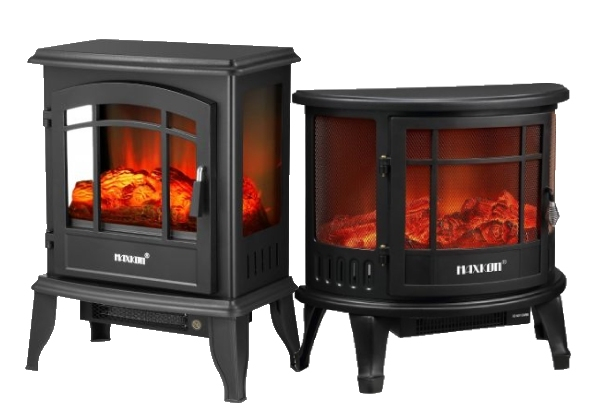 Maxkon Electric Fireplace Heater with LED Flame Effect Log Fire - Four Options Available