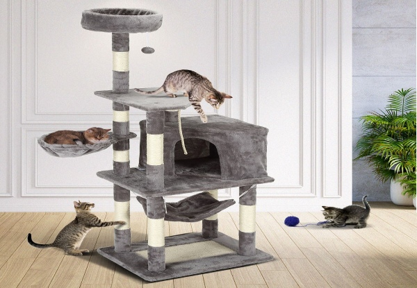 Petscene Large Cat Scratching Post with Playhouse
