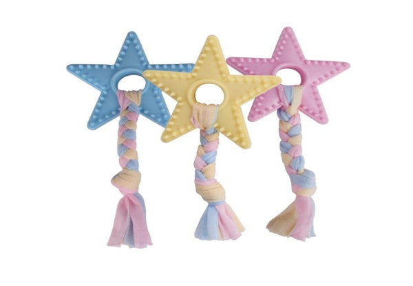 Three-Piece TPR Bite-resistant Star Tooth Grinder Dog Toy