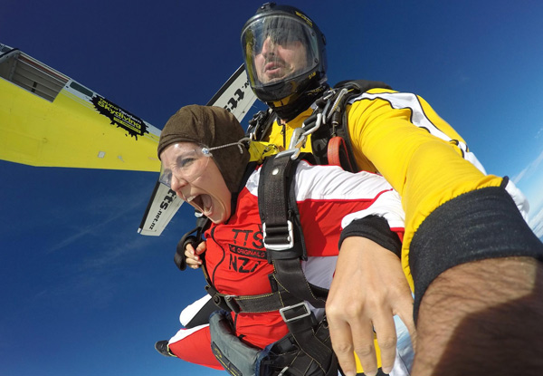 9000-Feet Tandem Skydive Package Overlooking Lake Taupo - Options Available for 12000 or 15000-Feet & a $20 Voucher Towards a Camera Package