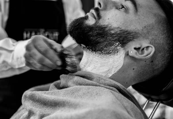 Precision Men's Haircut, Hairwash & Style, Hot Facial Towel, Complimentary Drink Service incl. a 10-Day Gym Pass to Flex Fitness