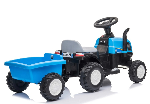 Kid's Ride-On Tractor with Trailer