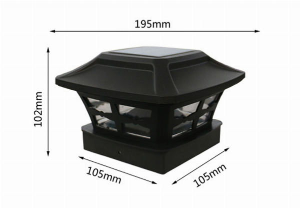 Solar Fence Landscape Post Light