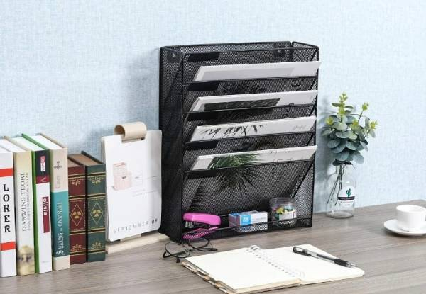 Six-Tier Mesh File Organiser