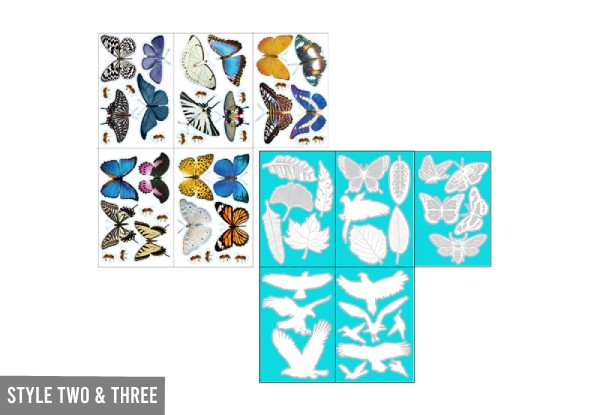 Window Sticker Glass Decals - Four Styles Available - Option for One, Two or Three sets