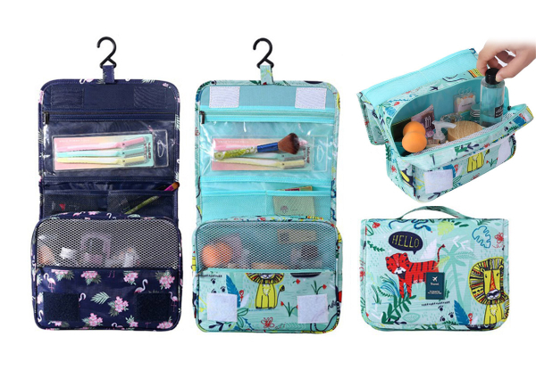 Water-Resistant Hanging Toiletry Bag - Two Colours Available & Option for Two