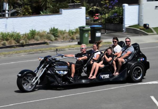 Express V8 Trike Tour Around Mt Maunganui & Tauranga for up to Four People - Option for Highway Sprint - Valid Friday, Saturday & Sunday