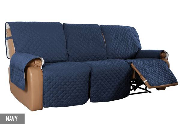 Water-Resistant Split Recliner Couch Cover - Available in Four Colours & Three Sizes