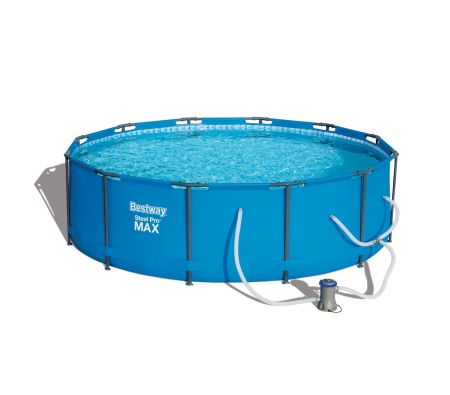 3.66m Bestway Above-Ground Metal Frame Swimming Pool with Filter Pump