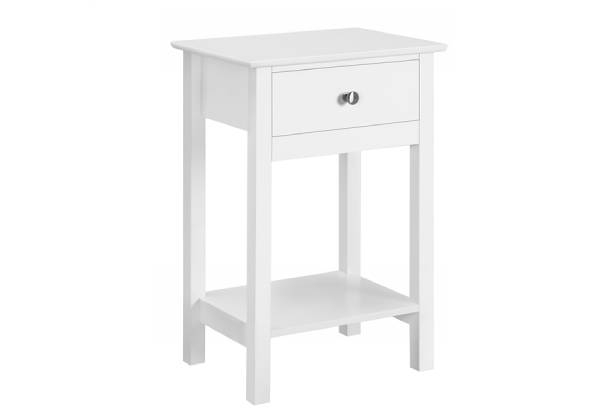 Two-Piece Wood Bedside Night Stand - Two Colours Available