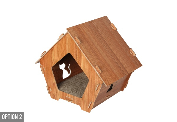 PaWz Cat Corrugated Condo House with Scratching Board - Two Options Available