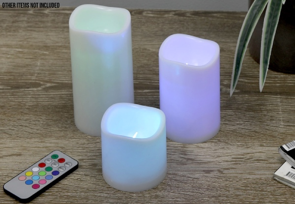 Three-Pack of LED Flameless Candles