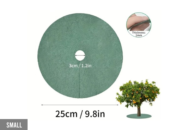 10-Pieces Non-Woven Tree Mulch Ring Set - Available in Two Sizes & Option for Two-Set