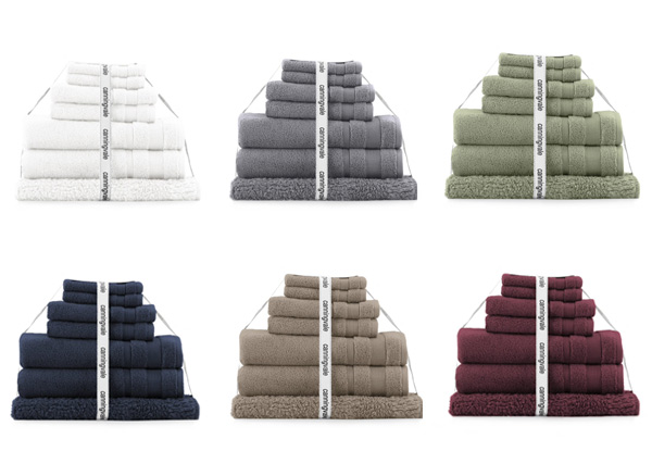 Canningvale Amalfitana Seven-Piece Towel Set - Eight Colours Available with Free Delivery